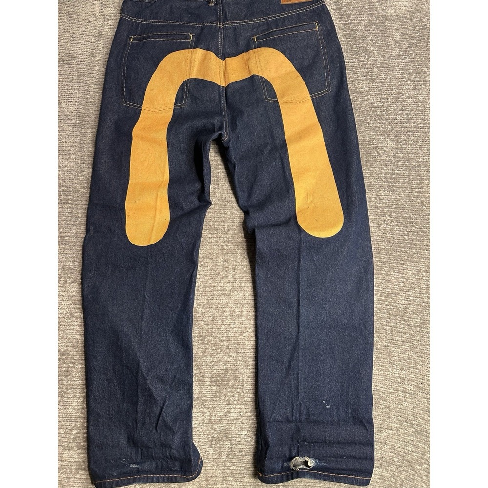 Rare Evisu No2 Indigo Genes Men's Selvedge Jeans Size 40 X 33